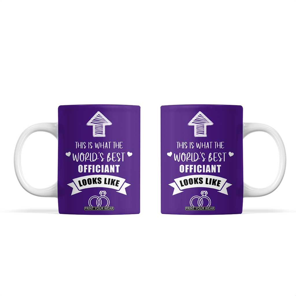 Groomsmen Proposal Gift Coffee Mug This Is What An Awesome Officiant Looks Like Bride Groom Thank You TB10 Purple Print Your Wear