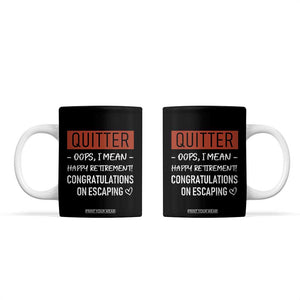 Funny Retirement Gifts Coffee Mug Coworker Leaving Goodbye Gift TB10 Black Print Your Wear