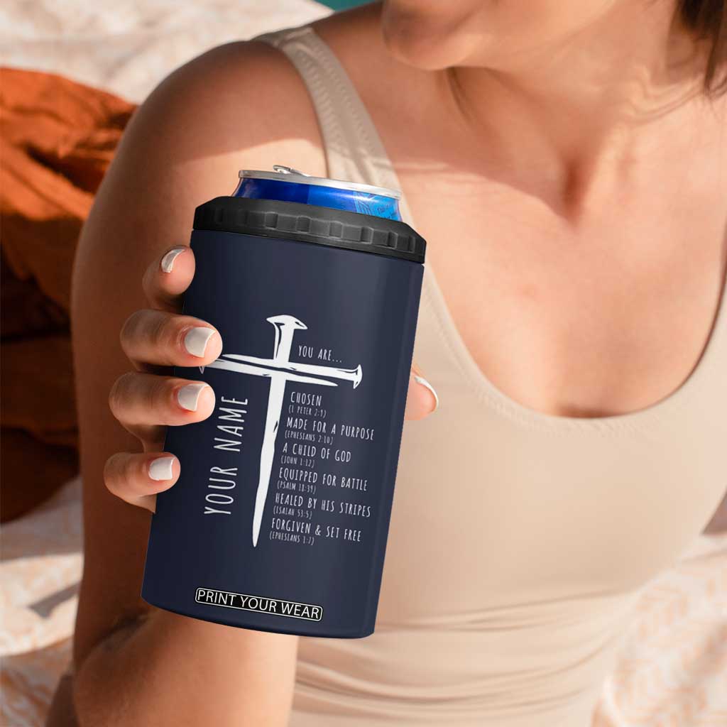 Personalized Christian Gifts For Men 4 in 1 Can Cooler Tumbler Custom Name Man Of God Bible Verse Religious Gift TB10 Print Your Wear