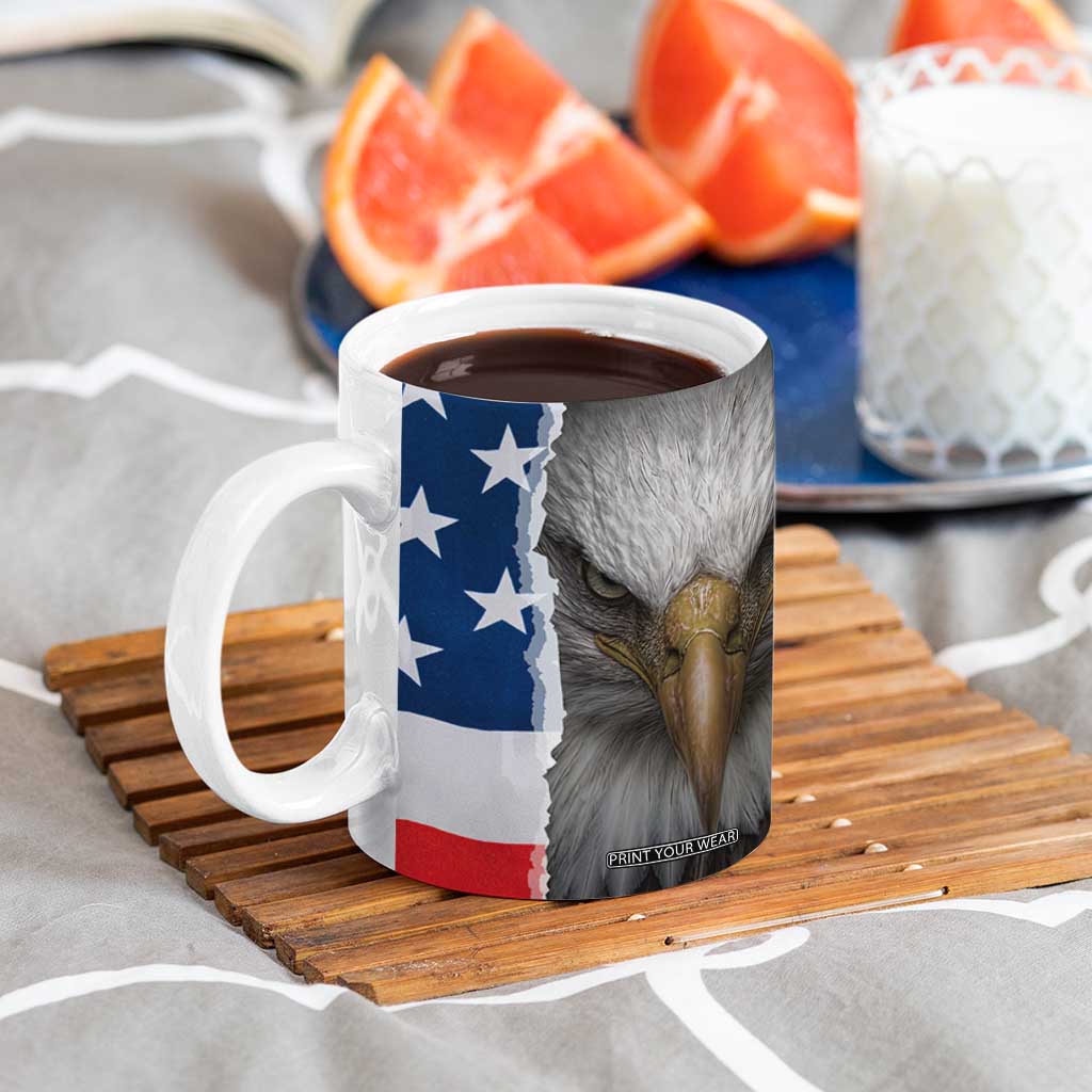 Proud Navy Veteran Coffee Mug American Flag Eagle Military Gifts TB10 Print Your Wear