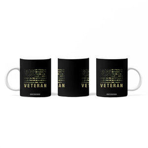 Veteran Coffee Mug Distressed Camouflage US Flag Veteran Army Military TB10 Print Your Wear