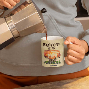 Bigfoot Coffee Mug Sasquatch Lover Campfire Outdoor Camping Nature Gift TB10 Print Your Wear