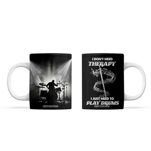 Drummer Coffee Mug Drumstick Rock Music Lover Gift For Drummers TB10 Black Print Your Wear