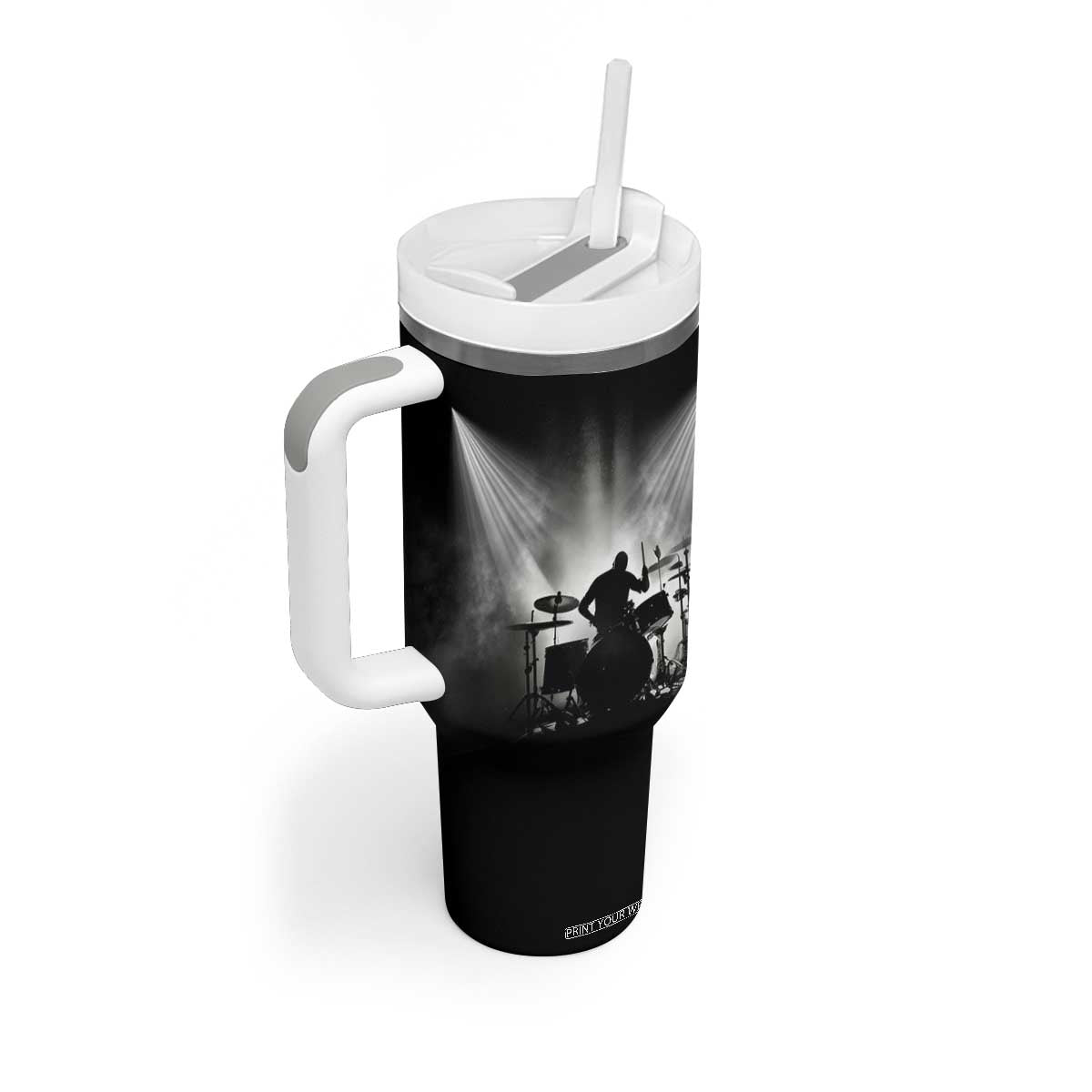 Drummer Tumbler With Handle Drumstick Rock Music Lover Gift For Drummers TB10 Print Your Wear