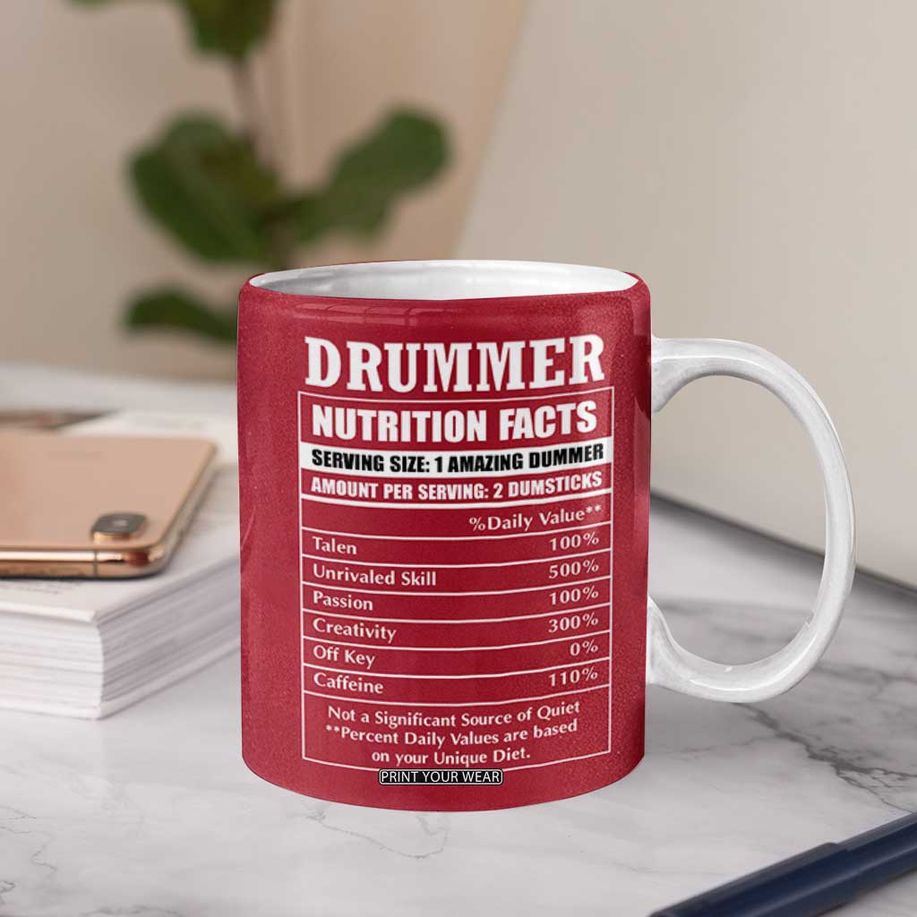 Skeleton Drummer Coffee Mug Thats What I Do I Play Drums Gifts For Drummers Percussionists TB10 Print Your Wear