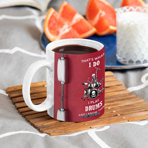 Skeleton Drummer Coffee Mug Thats What I Do I Play Drums Gifts For Drummers Percussionists TB10 Print Your Wear