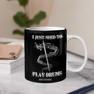 Drummer Coffee Mug Retro Rock Music Lover Gift For Drummers TB10 Print Your Wear
