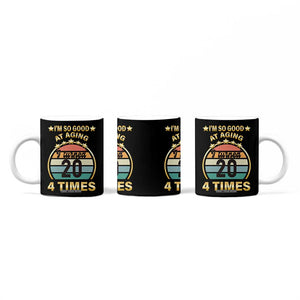 80th Birthday Coffee Mug Turning 20 4 Times Retro 1946 80 Year Old Birthday TB10 Print Your Wear