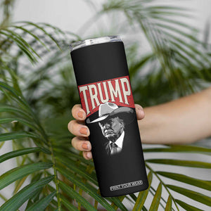 Trump Cowboy Western Skinny Tumbler 2024 Election TB10 Print Your Wear