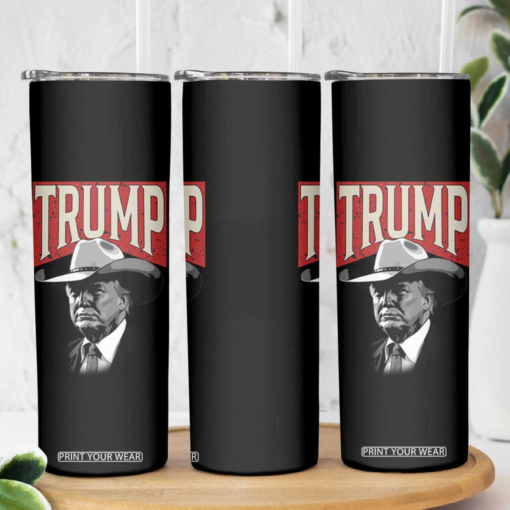 Trump Cowboy Western Skinny Tumbler 2024 Election TB10 Print Your Wear