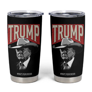 Trump Cowboy Western Tumbler Cup 2024 Election TB10 Black Print Your Wear