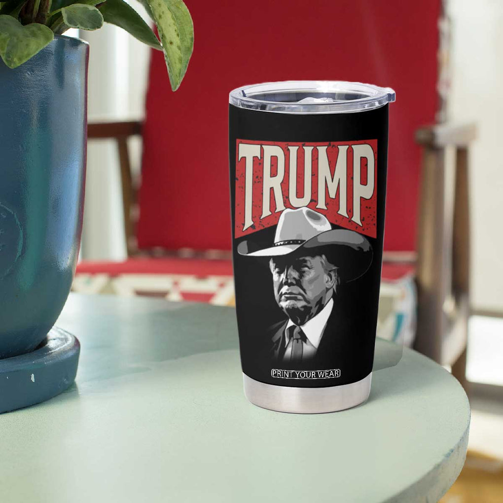 Trump Cowboy Western Tumbler Cup 2024 Election TB10 Print Your Wear