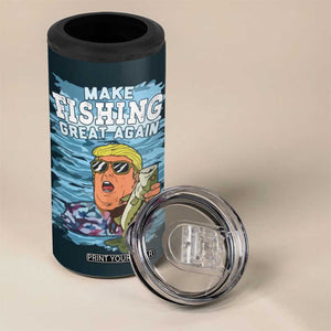 Trump 2024 Fisherman Angler Gift 4 in 1 Can Cooler Tumbler Make Fishing Great Again Ryder Cup TB10 Print Your Wear