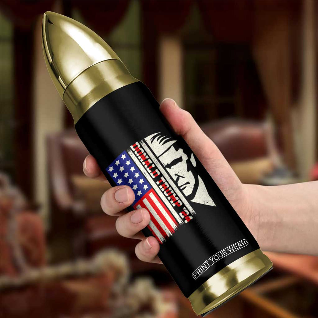 Pro Republican Vote Trump 2024 Bullet Tumbler USA American Flag TB10 Print Your Wear