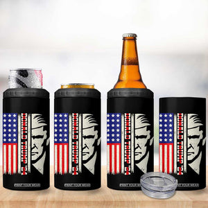 Pro Republican Vote Trump 2024 4 in 1 Can Cooler Tumbler USA American Flag TB10 Print Your Wear