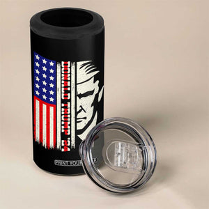 Pro Republican Vote Trump 2024 4 in 1 Can Cooler Tumbler USA American Flag TB10 Print Your Wear