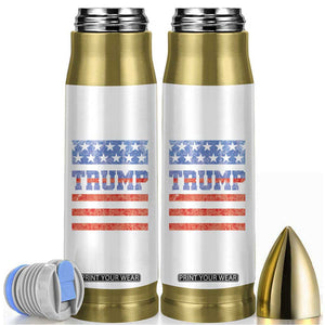 Trump Bullet Tumbler 45-47 2024 American Election Republican Conservative US Flag TB10 White Print Your Wear