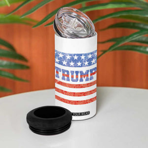 Trump 4 in 1 Can Cooler Tumbler 45 47 2024 American Election Republican Conservative US Flag TB10 Print Your Wear