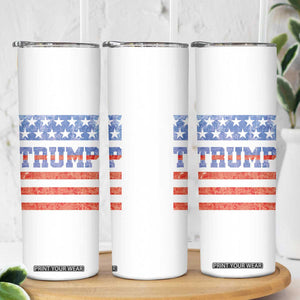 Trump Skinny Tumbler 45 47 2024 American Election Republican Conservative US Flag TB10 Print Your Wear