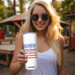 Trump Skinny Tumbler 45 47 2024 American Election Republican Conservative US Flag TB10 Print Your Wear