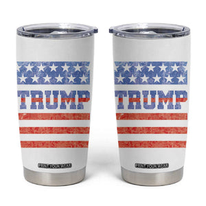 Trump Tumbler Cup 45 47 2024 American Election Republican Conservative US Flag TB10 White Print Your Wear