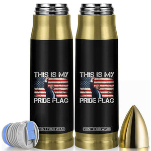 Trump 2024 Bullet Tumbler This Is My Pride Flag US TB10 Black Print Your Wear