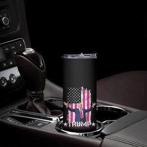 Trump 2024 Election Skinny Tumbler 2024 Trump Pink 45-47 American Flag TB10 Print Your Wear