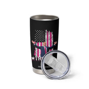 Trump 2024 Election Tumbler Cup 2024 Trump Pink 45-47 American Flag TB10 Print Your Wear