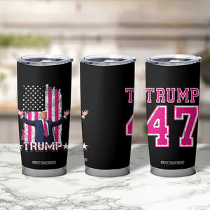 Trump 2024 Election Tumbler Cup 2024 Trump Pink 45-47 American Flag TB10 Print Your Wear