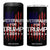 Veterans For Trump 2024 4 in 1 Can Cooler Tumbler American USA Flag Dad Grandpa 4th Of July TB10 One Size: 16 oz Black Print Your Wear