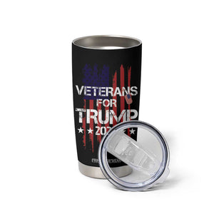 Veterans For Trump 2024 Tumbler Cup American USA Flag Dad Grandpa 4th Of July TB10 Print Your Wear