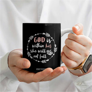 Religious Gift For Her Coffee Mug God Is Within Her She Will Not Fall Bible Verse TB10 Print Your Wear