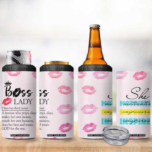 Boss Gifts for Women 4 in 1 Can Cooler Tumbler She Motivates Inspires Empowers Christmas Birthday Gift TB10 Print Your Wear