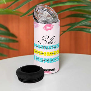 Boss Gifts for Women 4 in 1 Can Cooler Tumbler She Motivates Inspires Empowers Christmas Birthday Gift TB10 Print Your Wear