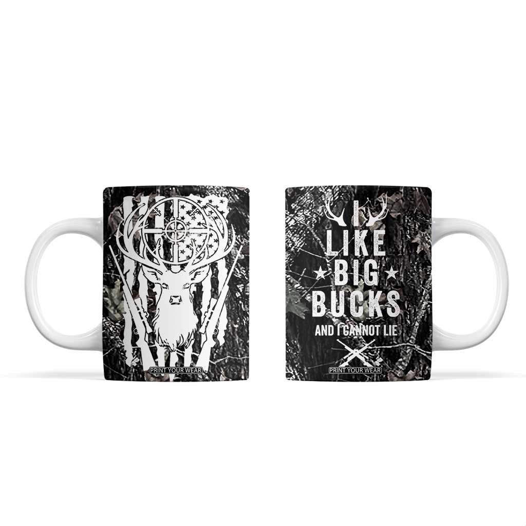 Funny Hunting Coffee Mug Camo Deer American Flag I Like Big Bucks I Cannot Lie TB10 Camo Print Your Wear