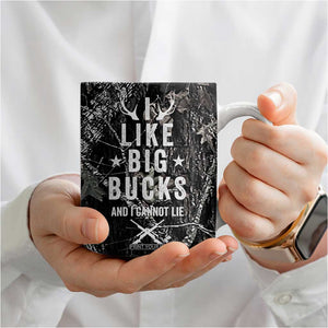 Funny Hunting Coffee Mug Camo Deer American Flag I Like Big Bucks I Cannot Lie TB10 Print Your Wear