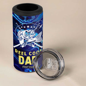 Funny Fishing Gift 4 in 1 Can Cooler Tumbler Reel Cool Dad Gifts American Flag TB10 Print Your Wear