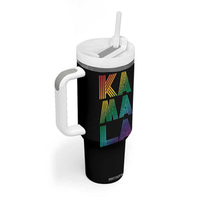 Kamala 2024 Tumbler With Handle LGBTQ Gay Pride Lesbian Support Madam President Fans Of Harris Gift TB10 Print Your Wear