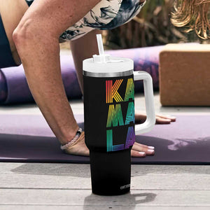 Kamala 2024 Tumbler With Handle LGBTQ Gay Pride Lesbian Support Madam President Fans Of Harris Gift TB10 Print Your Wear