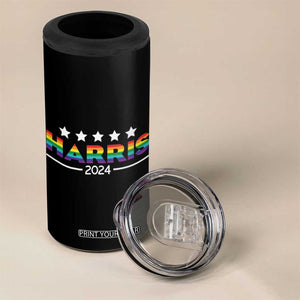 Kamala Madam President 4 in 1 Can Cooler Tumbler Harris 2024 LGBT Flag Gay Pride Month Transgender Rainbow Lesbian TB10 Print Your Wear