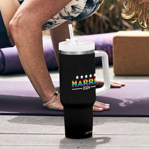 Kamala Madam President Tumbler With Handle Harris 2024 LGBT Flag Gay Pride Month Transgender Rainbow Lesbian TB10 Print Your Wear