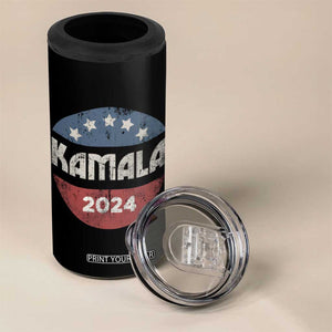 Kamala 2024 4 in 1 Can Cooler Tumbler Retro Campaign Button Madam President TB10 Print Your Wear