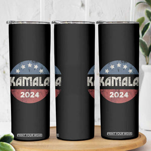 Kamala 2024 Skinny Tumbler Retro Campaign Button Madam President TB10 Print Your Wear