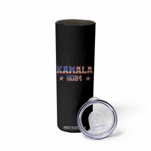 Kamala 2024 Skinny Tumbler Retro American USA Flag Kamala Madam President Fans Of Harris Gift TB10 Print Your Wear