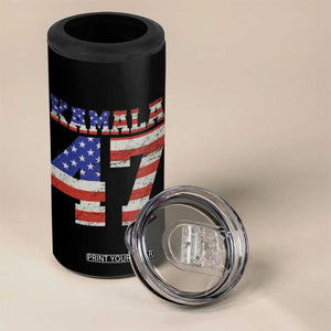 Kamala 2024 4 in 1 Can Cooler Tumbler 47th Support Madam President American Election US Flag TB10 Print Your Wear