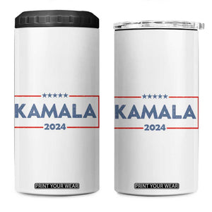 Kamala 2024 4 in 1 Can Cooler Tumbler Retro Madam President Fans Of Harris Gift TB10 One Size: 16 oz White Print Your Wear