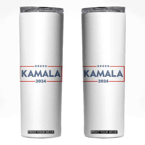 Kamala 2024 Skinny Tumbler Retro Madam President Fans Of Harris Gift TB10 White Print Your Wear