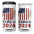 Kamala 2024 4 in 1 Can Cooler Tumbler Madam President Fans Of Harris Gift Retro American USA Flag TB10 One Size: 16 oz White Print Your Wear