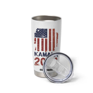 Kamala 2024 Tumbler Cup Madam President Fans Of Harris Gift Retro American USA Flag TB10 Print Your Wear