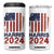 Harris 2024 4 in 1 Can Cooler Tumbler Kamala Madam President Fans Of Harris Gift Retro American USA Flag TB10 One Size: 16 oz White Print Your Wear